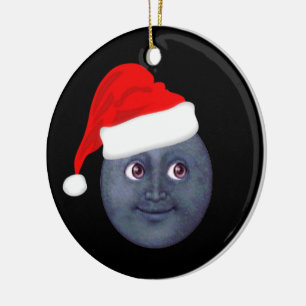 Ornamento de Emoji da lua do Natal
