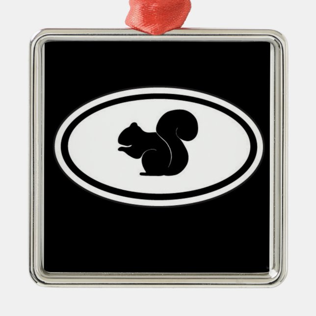 Ornamento de Esquilo Preto (Frente)