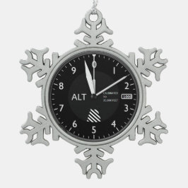 Ornamento De Estanho Floco De Neve Altímetro de aeronaves