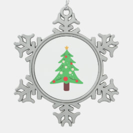 Ornamento De Estanho Floco De Neve Árvore de Natal