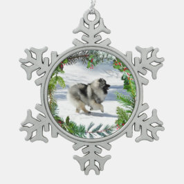 Ornamento De Estanho Floco De Neve Chaves em Enfeites de natal de neve