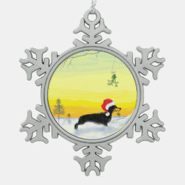Ornamento De Estanho Floco De Neve christmas dachshund
