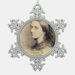 Ornamento De Estanho Floco De Neve Clara Schumann