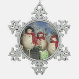 Ornamento De Estanho Floco De Neve Clientes felizes