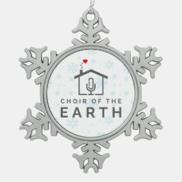 Ornamento De Estanho Floco De Neve Coro da Terra - Feriados 2024 -