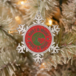 Ornamento De Estanho Floco De Neve Enfeite de floco de neve Alegre e Brilhante