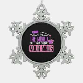 Ornamento De Estanho Floco De Neve Eu Posso Mudar Suas Unhas