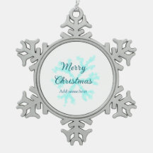 Feliz Natal flocos de neve azuis brilhando