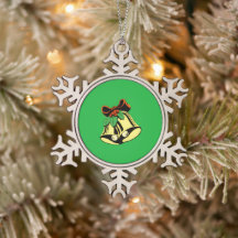 Floco de Neve de Estanho Sinos de Natal 