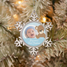 Foto do Primeiro Natal do Ursinho Fofo Bebê