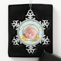 Foto personalizada Teal Celestial Snowflake