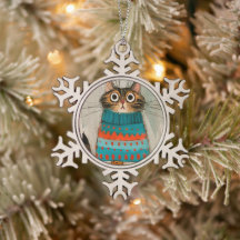 Gato Biscoito de Natal com Suéter Feio Caprichoso