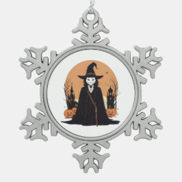 Ornamento De Estanho Floco De Neve gato misterioso