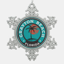 Ornamento De Estanho Floco De Neve Grayton Beach Florida 30A 30 A Emerald Coast