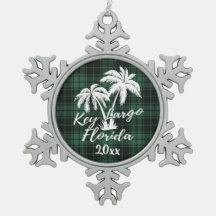 Key Largo Beach Palm Green Xadrez