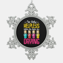 Ornamento De Estanho Floco De Neve Minhas Unhas Estão Secando