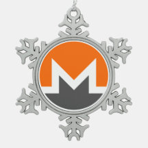 Monero Pewter Snowflake Ornamento de Árvore de Nat