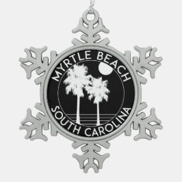 Ornamento De Estanho Floco De Neve Myrtle Beach South Carolina