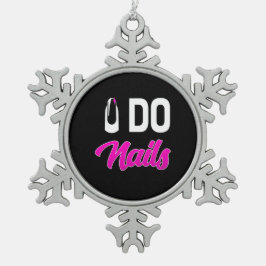 Ornamento De Estanho Floco De Neve Nail Artist Do Unhas