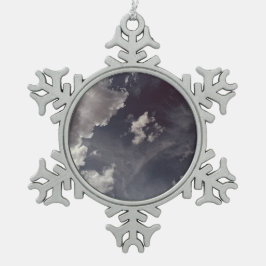 Ornamento De Estanho Floco De Neve Nuvem de metal longo