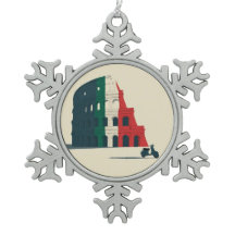 O Enfeite de Metal de Colecionador "Natal Romano"