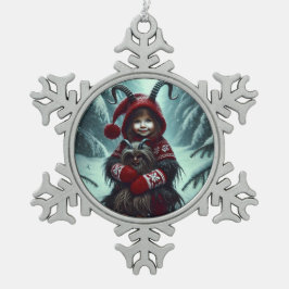Ornamento De Estanho Floco De Neve Ornament Krampus de Natal