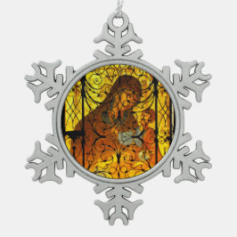 Ornamento De Estanho Floco De Neve Ornamento com moldura de flocos de neve de MÃE e C