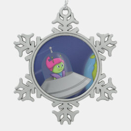 Ornamento De Estanho Floco De Neve Ornamento de Feriado Elementar da Terra