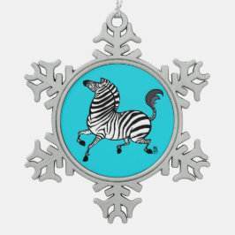Ornamento De Estanho Floco De Neve Ornamento de Torneiras Coloridas de Zebra