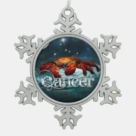 Ornamento De Estanho Floco De Neve Ornamento do cancer