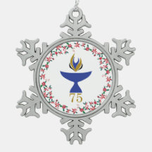 Ornamento do Floco de Neve com Logotipo