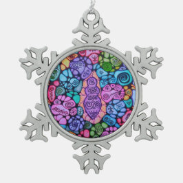 Ornamento De Estanho Floco De Neve Ornamento Frame Snowflake