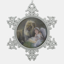 Ornamento De Estanho Floco De Neve Os Abençoados Três