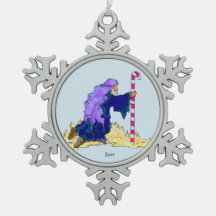 Pewter Snowflake Ornament O Pastor