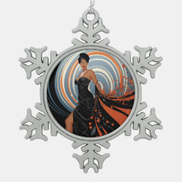 ORNAMENTO DE ESTANHO FLOCO DE NEVE PODER DA BELEZA #2