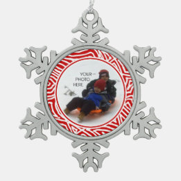 Ornamento De Estanho Floco De Neve Scribbleprint Snowflake