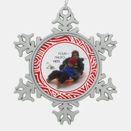 Ornamento De Estanho Floco De Neve Scribbleprint Snowflake