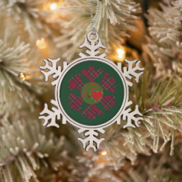Ornamento De Estanho Floco De Neve Single Plaid Snowflake