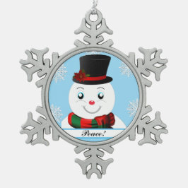 Ornamento De Estanho Floco De Neve snowman
