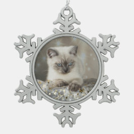 Ornamento De Estanho Floco De Neve XMAS Cats