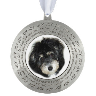 Ornamento De Estanho Redondo Ornamentos