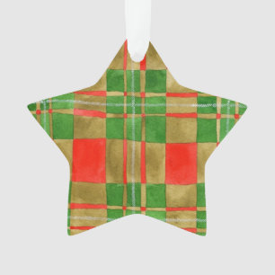 ORNAMENTO DE ESTRELA ACRÍLICA MAC GREGOR TARTAN