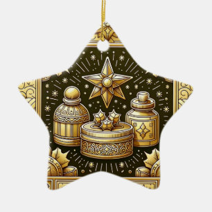 Ornamento de Estrela de Cerâmica