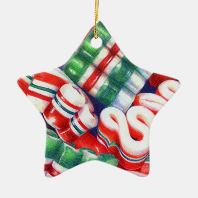 Ornamento de Estrelas Cerâmicas de CANDY (Frente)