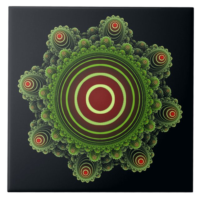 ornamento de fada verde fractal (Frente)