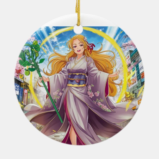 Ornamento de Fada Whimsical Um Toque de Mágica par (Traseira)