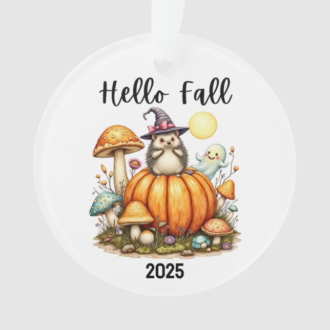Ornamento de Fall Season Data Personalizada Bauble (Frente)