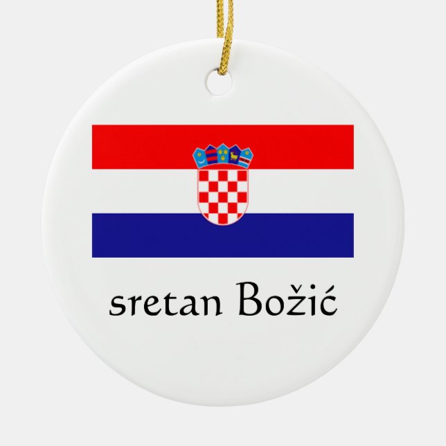 Ornamento de Feliz Natal Croation (Frente)