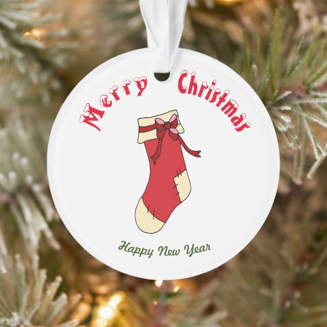 Ornamento de Felizes anos novos de natal Feliz (Árvore)