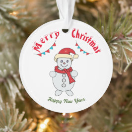 Ornamento de Felizes anos novos de natal Feliz